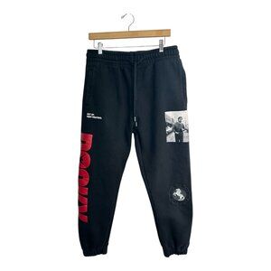 Rocky X ShoePalace Iconic "Get Up. Keep Fighting." Men's Black Sweatpants Size L